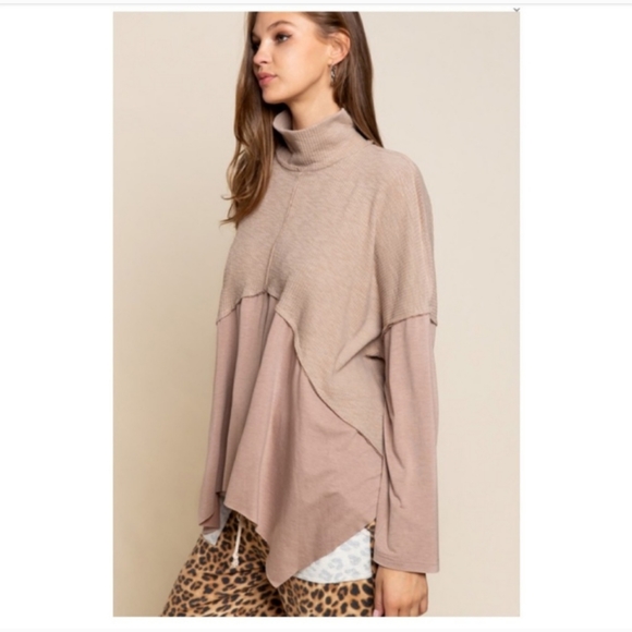 POL Mocha Long Sleeve Top - sizes Small - NEW - Picture 6 of 12